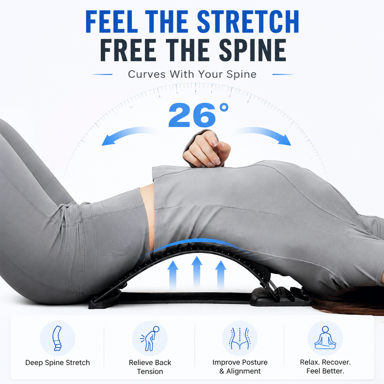 🧲 50% OFF NOW! 🔥 Magnetic Lumbar Stretcher – Acupressure Massage, Portable Design & Relieves Back Pain 🧘♂️✨