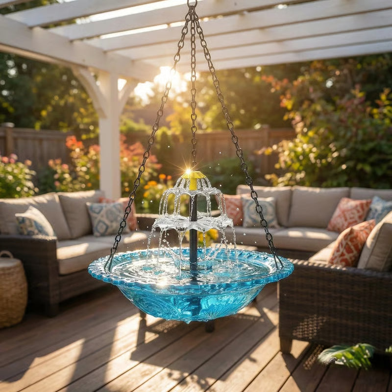 upsell-🔥🔥2026 Spring Sale 40% Off--🐦Solar Cascade Hanging Bird Bath Fountain