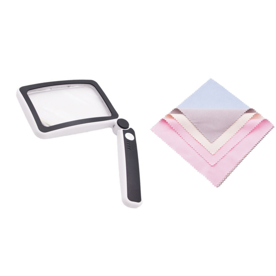 Folding Handheld Magnifying Glass with Light for Reading-Hjmeta®