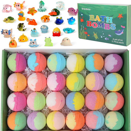 Hjmeta®12-Piece Bath Bomb Gift Set for Kids