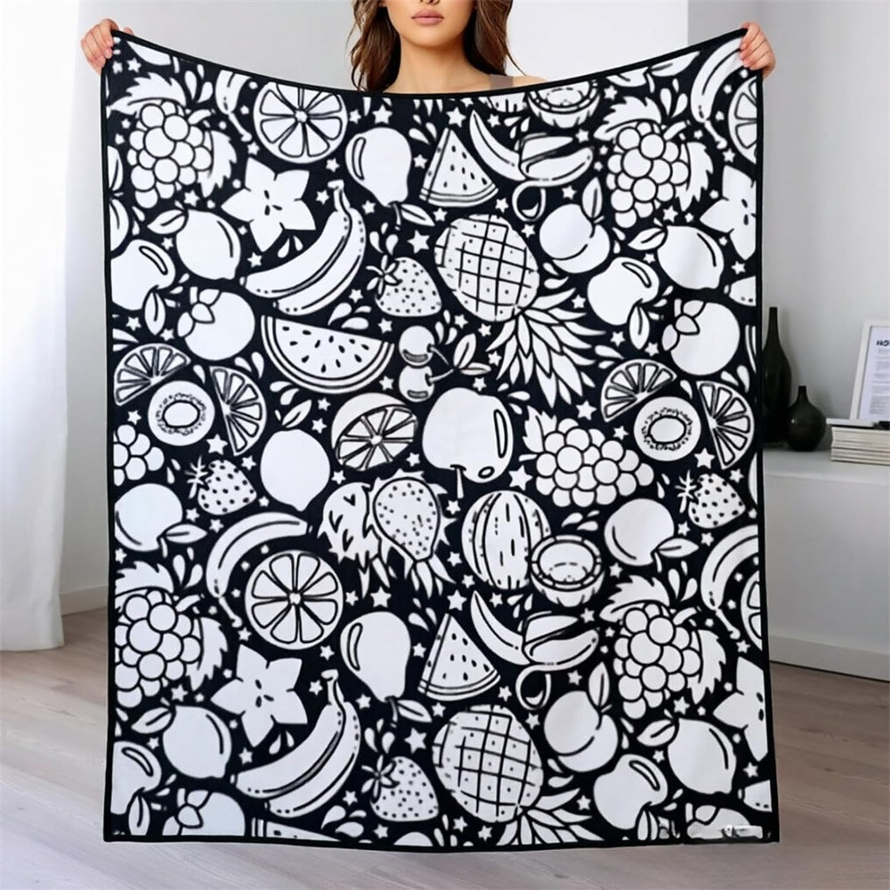 DIY Drawing Blanket (Optional 24-Color Marker Set) Create Your Art Blanket Washable Keepsake Blanket for Kids & Adults