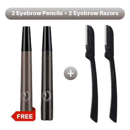 Hjmeta®🎁Buy 1 Get 1 Free🔥Waterproof Four-tip Beard and Eyebrow Pen✨