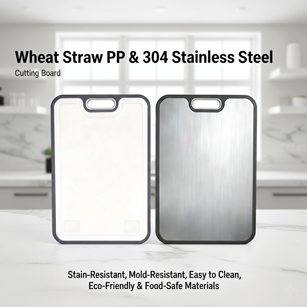 Hjmeta® 5-in-1 Titanium Cutting Board Set – Large 16×11" Prep Board