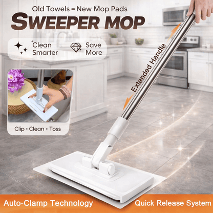 Hjmeta®🧹Disposable Dust Mop with 5 Reusable Cloths