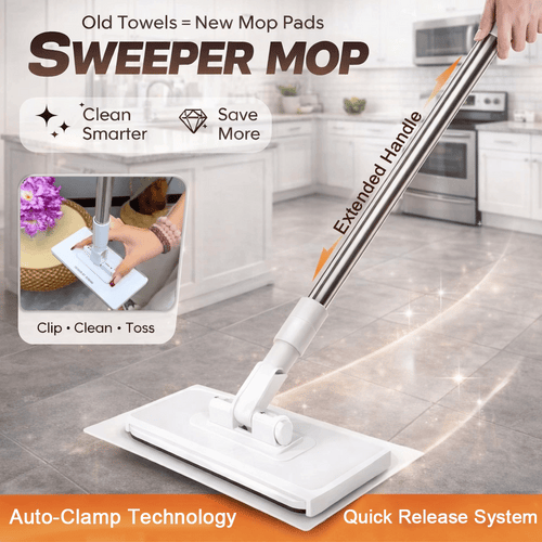 Hjmeta®🧹Disposable Dust Mop with 5 Reusable Cloths
