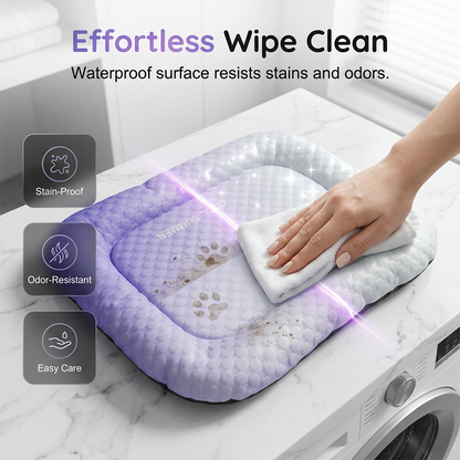❄️Pet Cooling Mat for Dogs & Cats 🐾  Naturally Cool Ice-Silk Pad • Breathable, Washable & Soft