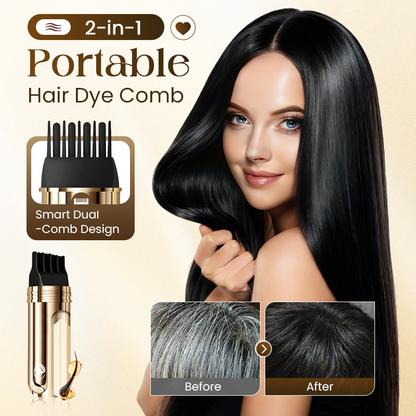 💖2-in-1 Convenient Hair Dye Comb For Gray Hair-Hjmeta®