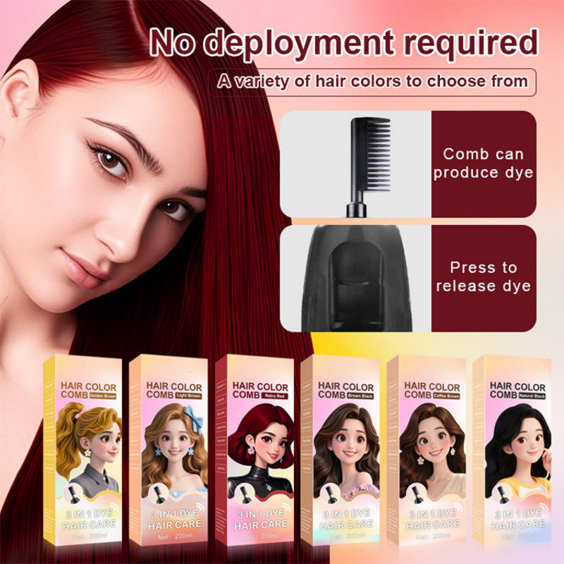 💇‍♀️ 3-in-1 Hair Color Comb | Color, Blend & Apply in One – Easy to Use at Home – Buy 2 Get 1 Free