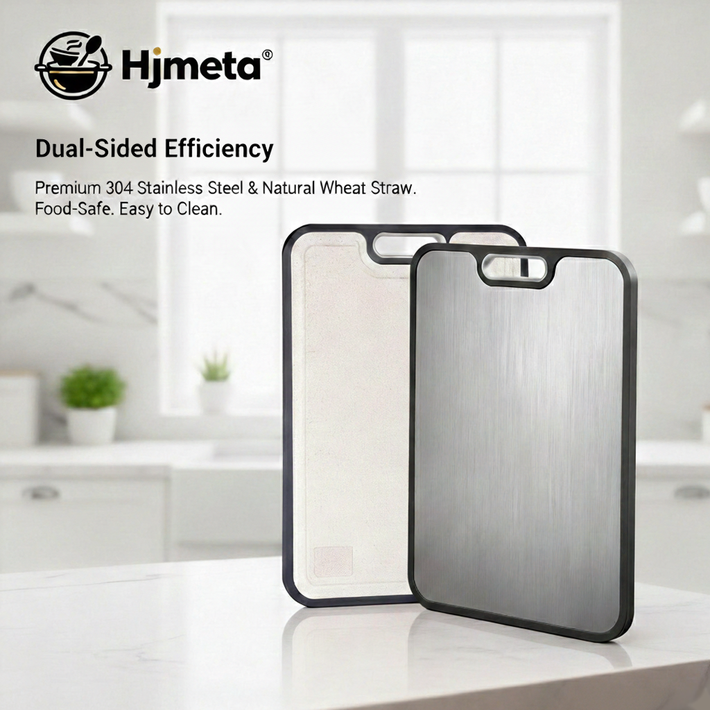 Hjmeta® 5-in-1 Titanium Cutting Board Set – Large 16×11" Prep Board