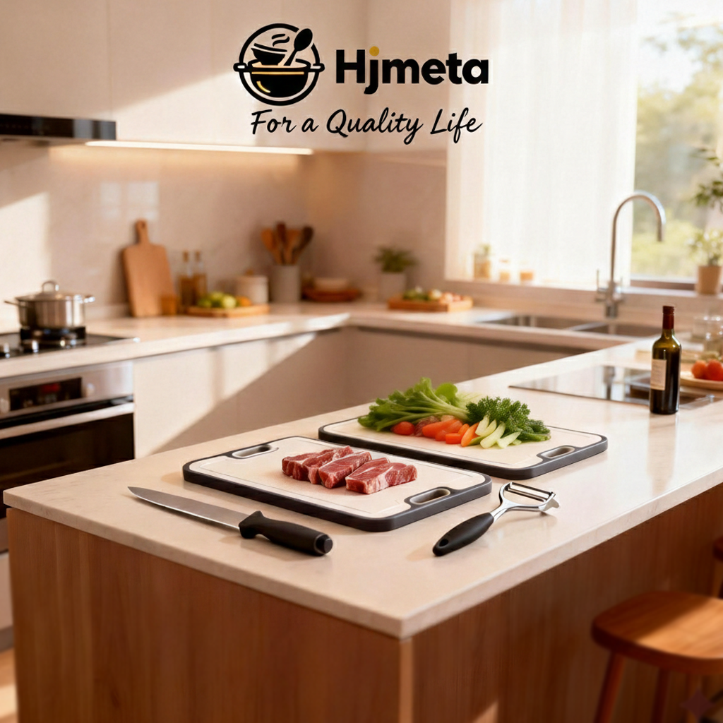 Hjmeta® 5-in-1 Titanium Cutting Board Set – Large 16×11" Prep Board