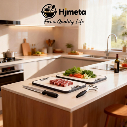 Hjmeta® 5-in-1 Titanium Cutting Board Set – Large 16×11" Prep Board
