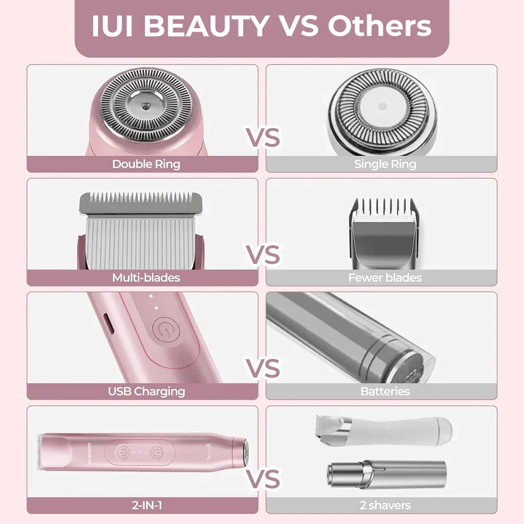 Hjmeta®🔥 2-in-1 Painless Bikini Hair Trimmer ✨ Upgraded version: LCD display + long battery life + powerful and quiet operation + full body hair removal
