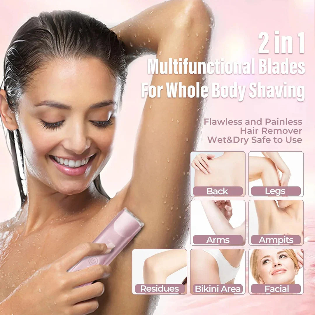 Hjmeta®🔥 2-in-1 Painless Bikini Hair Trimmer ✨ Upgraded version: LCD display + long battery life + powerful and quiet operation + full body hair removal