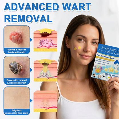 Devareon® 2-in-1 Microneedle & Hydrocolloid Star Patch 🌟 | Acne, Blackheads, Skin Tags & Raised Blemishes Remover 💫 | 6 Colors Pimple Patch for Face & Neck 🌸 | Invisible Star Zit Stickers ✨