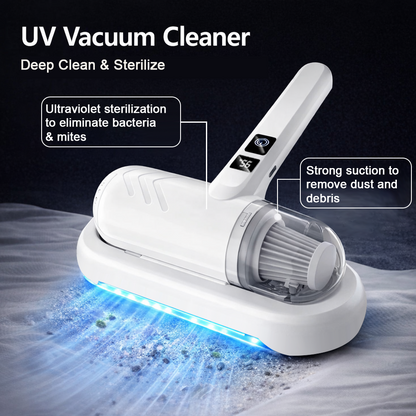 🎉Flash Sale(🚀50%OFF)⚡50K+ SOLD!💝Bed vacuum cleaner with UV-C light – beating, vacuuming, and UV sterilization all in one!💥