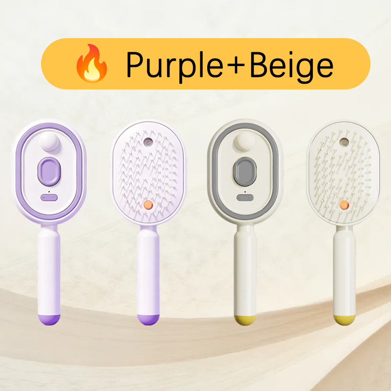 💖ProGlide™🇬🇧 Scalp Massager Comb 💆‍♀️ – Self-Cleaning 🧼, Tangle-Free ✂️ & Frizz-Control Hair Brush with Soothing Mist Spray 💨✨ | Perfect for Dry, Brittle Hair 💧🌟