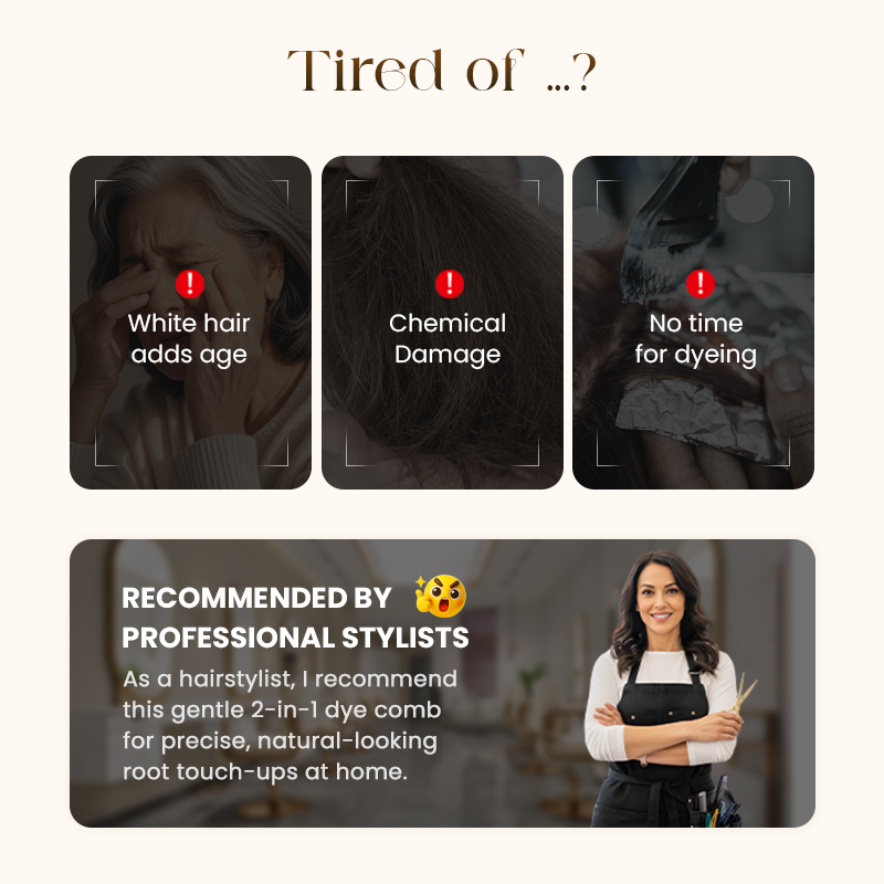 💖2-in-1 Convenient Hair Dye Comb For Gray Hair-Hjmeta®