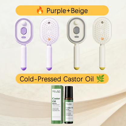 💖ProGlide™🇬🇧 Scalp Massager Comb 💆‍♀️ – Self-Cleaning 🧼, Tangle-Free ✂️ & Frizz-Control Hair Brush with Soothing Mist Spray 💨✨ | Perfect for Dry, Brittle Hair 💧🌟