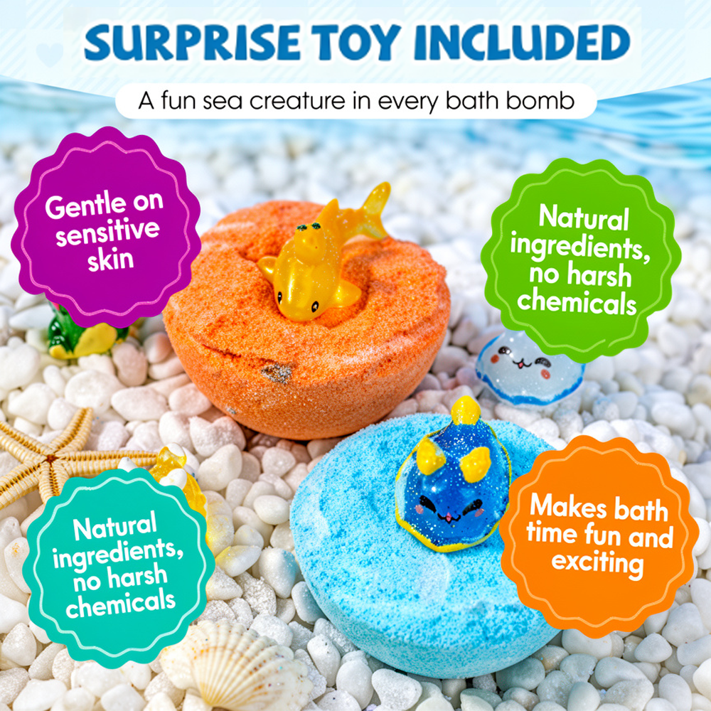 Hjmeta®12-Piece Bath Bomb Gift Set for Kids