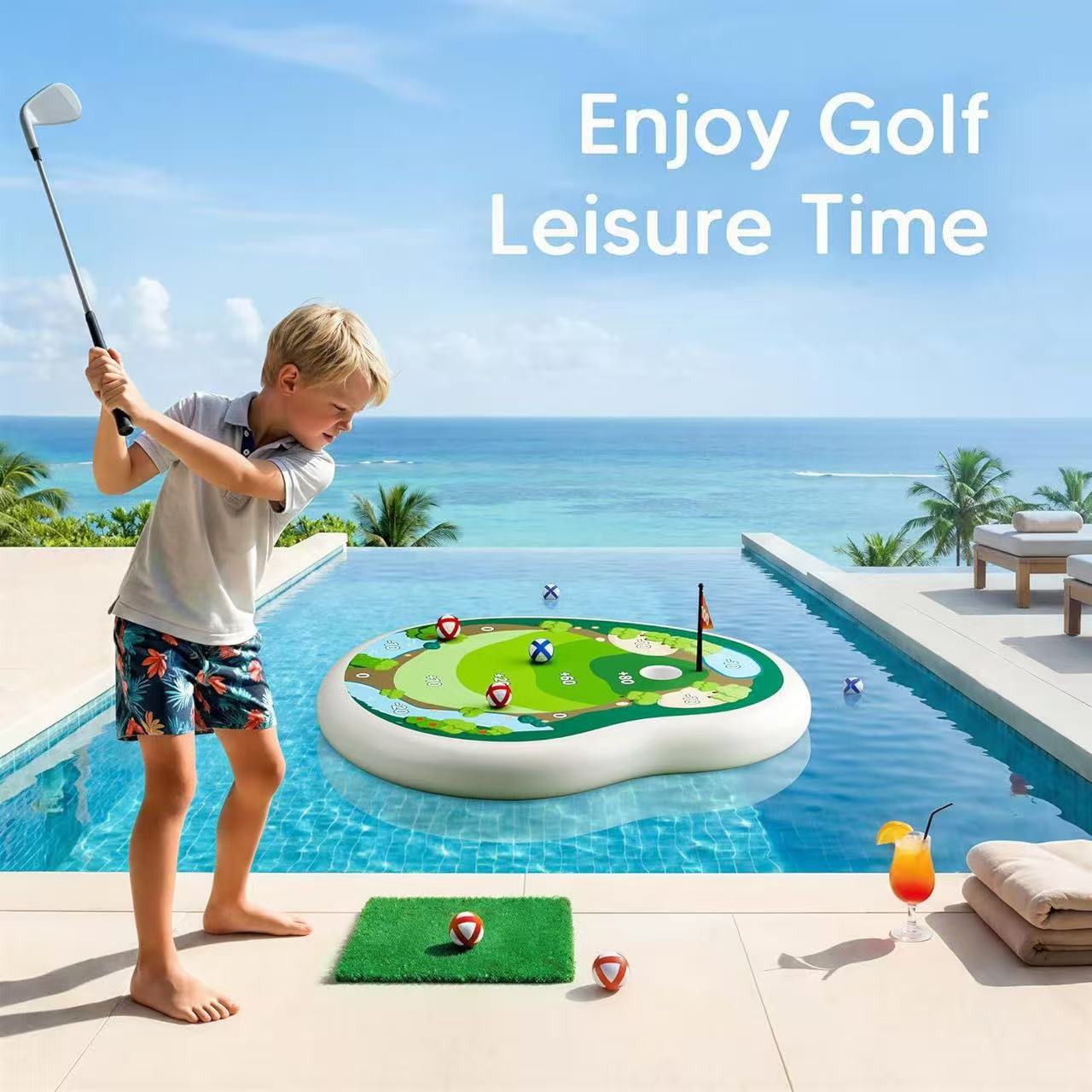 Children's Inflatable Golf Pool Toy
