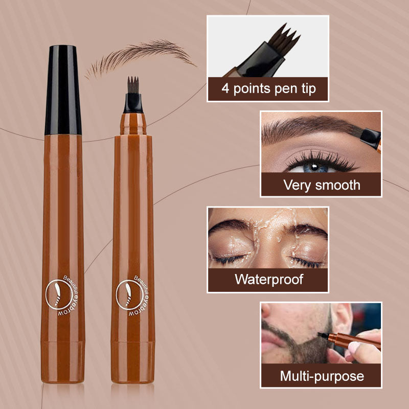 Hjmeta®🎁Buy 1 Get 1 Free🔥Waterproof Four-tip Beard and Eyebrow Pen✨