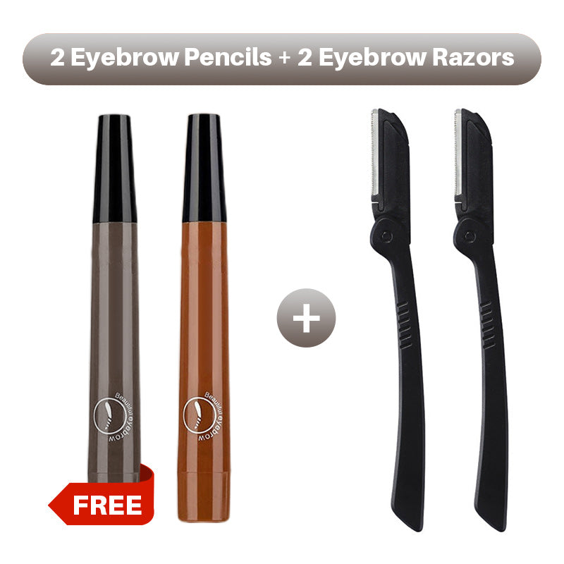 Hjmeta®🎁Buy 1 Get 1 Free🔥Waterproof Four-tip Beard and Eyebrow Pen✨