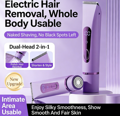 Hjmeta®🔥 2-in-1 Painless Bikini Hair Trimmer ✨ Upgraded version: LCD display + long battery life + powerful and quiet operation + full body hair removal