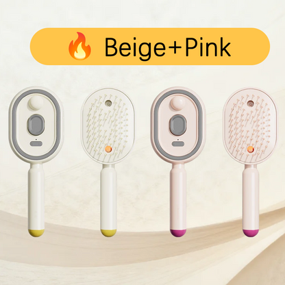 💖ProGlide™🇬🇧 Scalp Massager Comb 💆‍♀️ – Self-Cleaning 🧼, Tangle-Free ✂️ & Frizz-Control Hair Brush with Soothing Mist Spray 💨✨ | Perfect for Dry, Brittle Hair 💧🌟