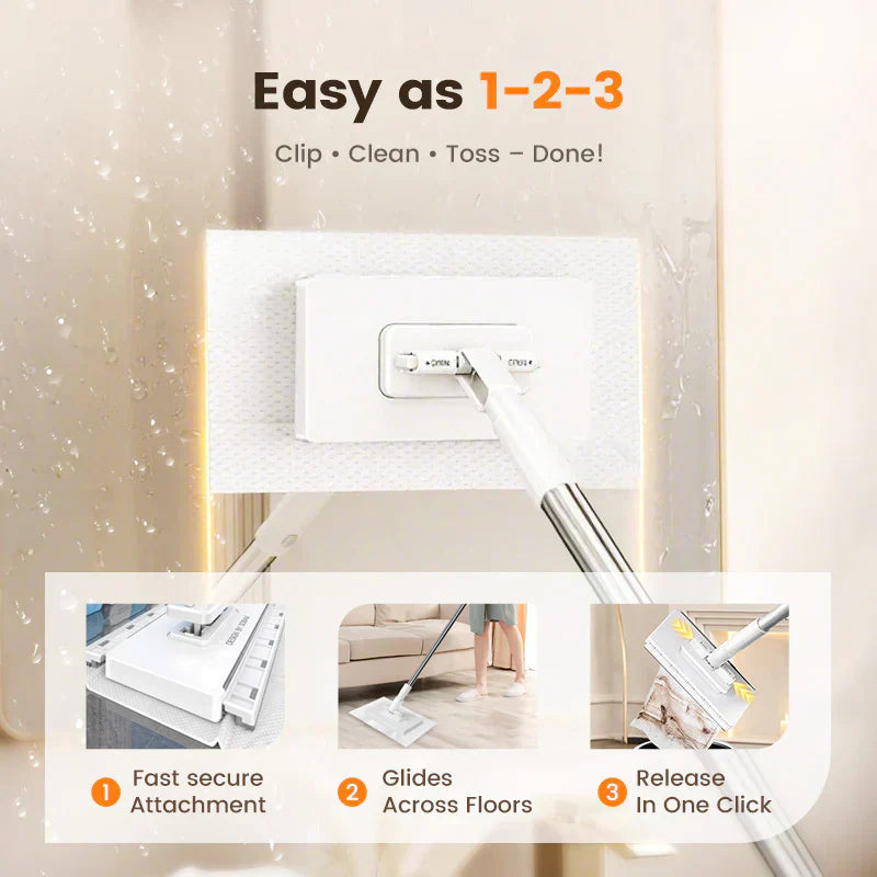 Hjmeta®🧹Disposable Dust Mop with 5 Reusable Cloths