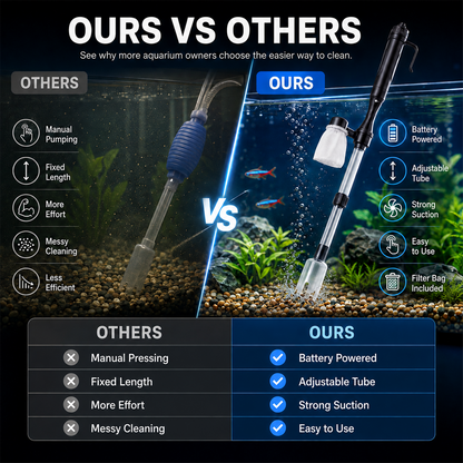 Hjmeta-🐟 Electric Aquarium Gravel Cleaner✨Keep Your Aquarium Crystal Clean — Without The Messy Manual Work