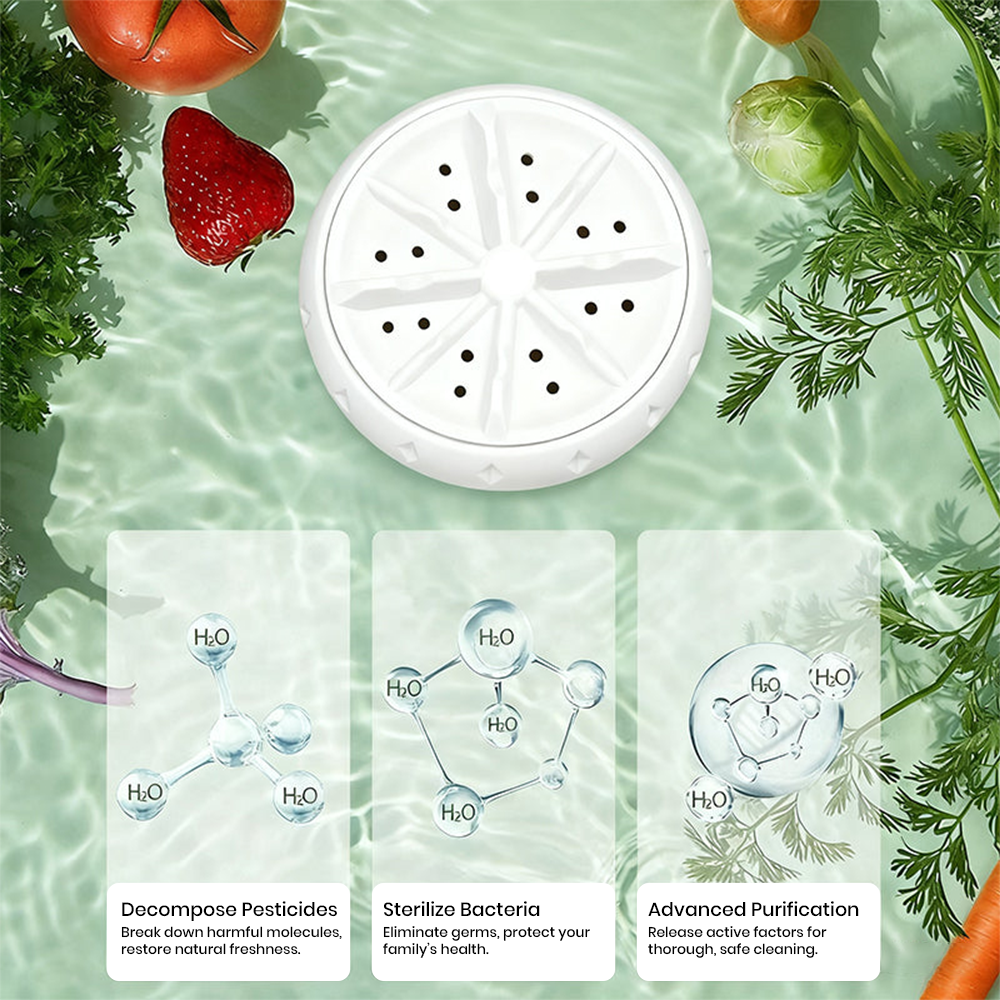 Hjmeta®🍉🥬Effortless Vortex Fruit and Vegetable Washer