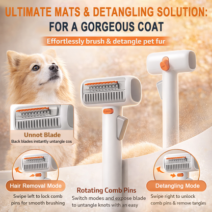 Hjmeta®🔥2026 SALE - 2-IN-1 Pet Self-Detangling & Grooming Comb