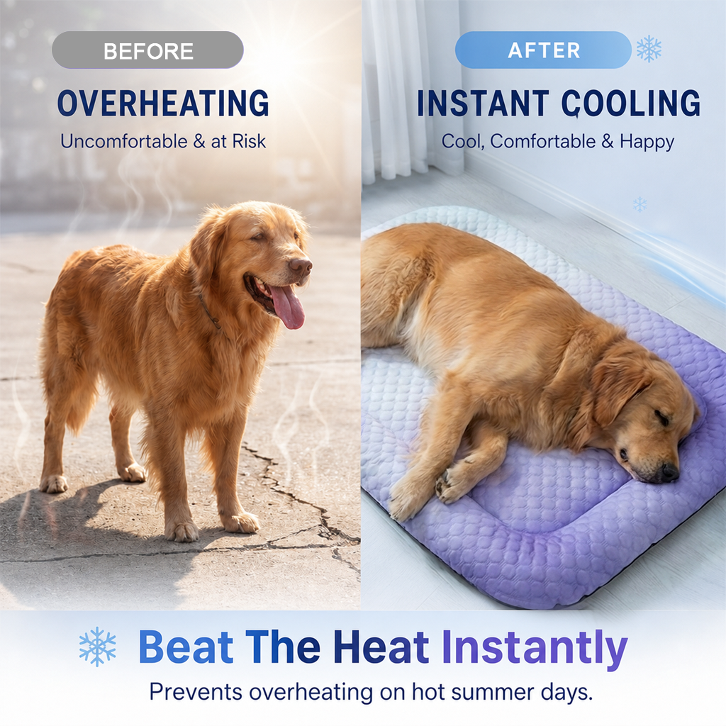 upsell-❄️Pet Cooling Mat for Dogs & Cats 🐾  Naturally Cool Ice-Silk Pad • Breathable, Washable & Soft (Copy)