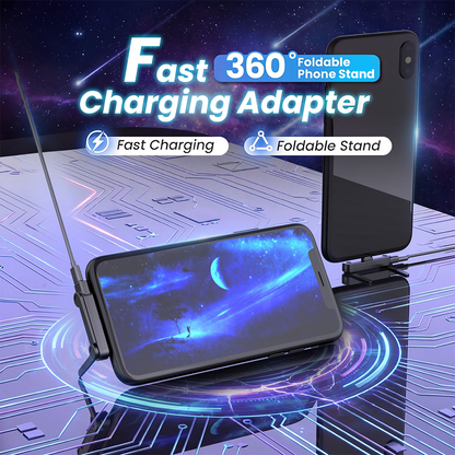 🔥Fast Charging Adapter with 360° Foldable Phone Stand