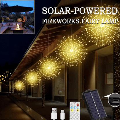 Hjmeta®🎉Solar fireworks fairy lights for gardens and parties