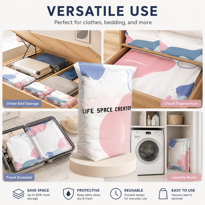 🧳💨 40% OFF! No‑Pump Vacuum Storage Bags – Press & seal, no pump needed. Saves 80% space, keeps clothes dry & dust‑free. Perfect for bulky bedding & off‑season gear. 🛏️🗄️