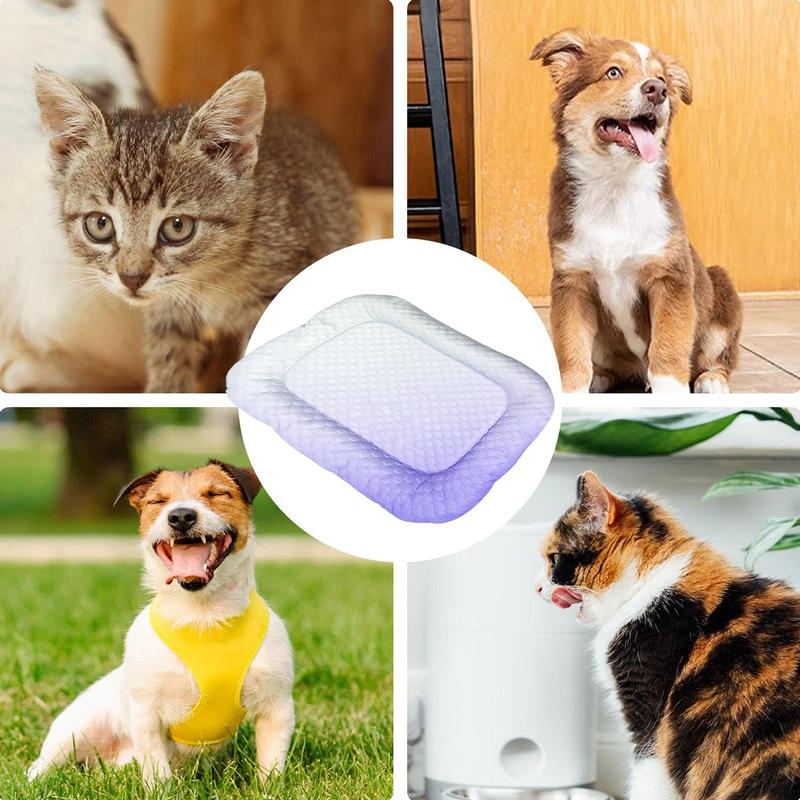 ❄️Pet Cooling Mat for Dogs & Cats 🐾  Naturally Cool Ice-Silk Pad • Breathable, Washable & Soft