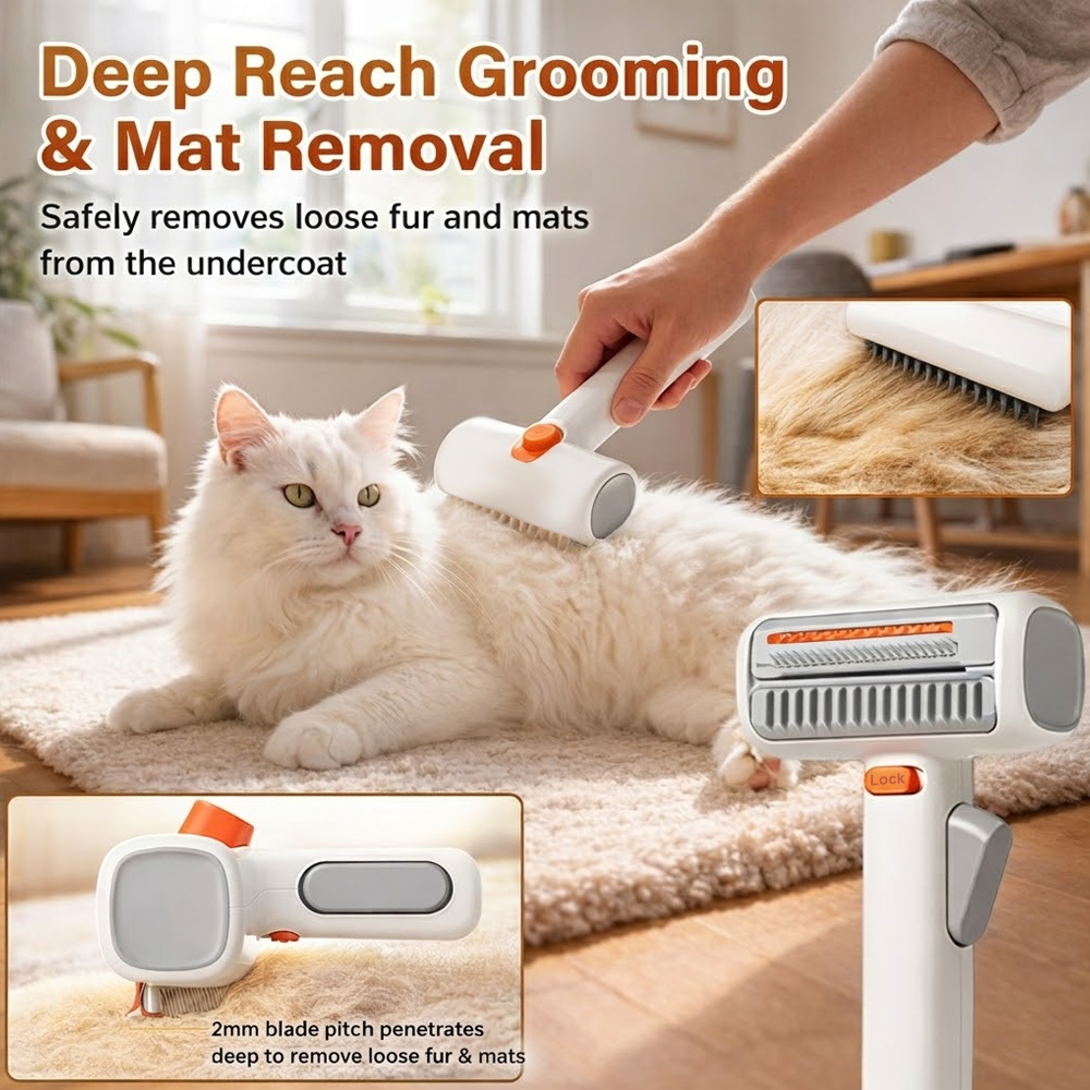 Hjmeta®🔥2026 SALE - 2-IN-1 Pet Self-Detangling & Grooming Comb