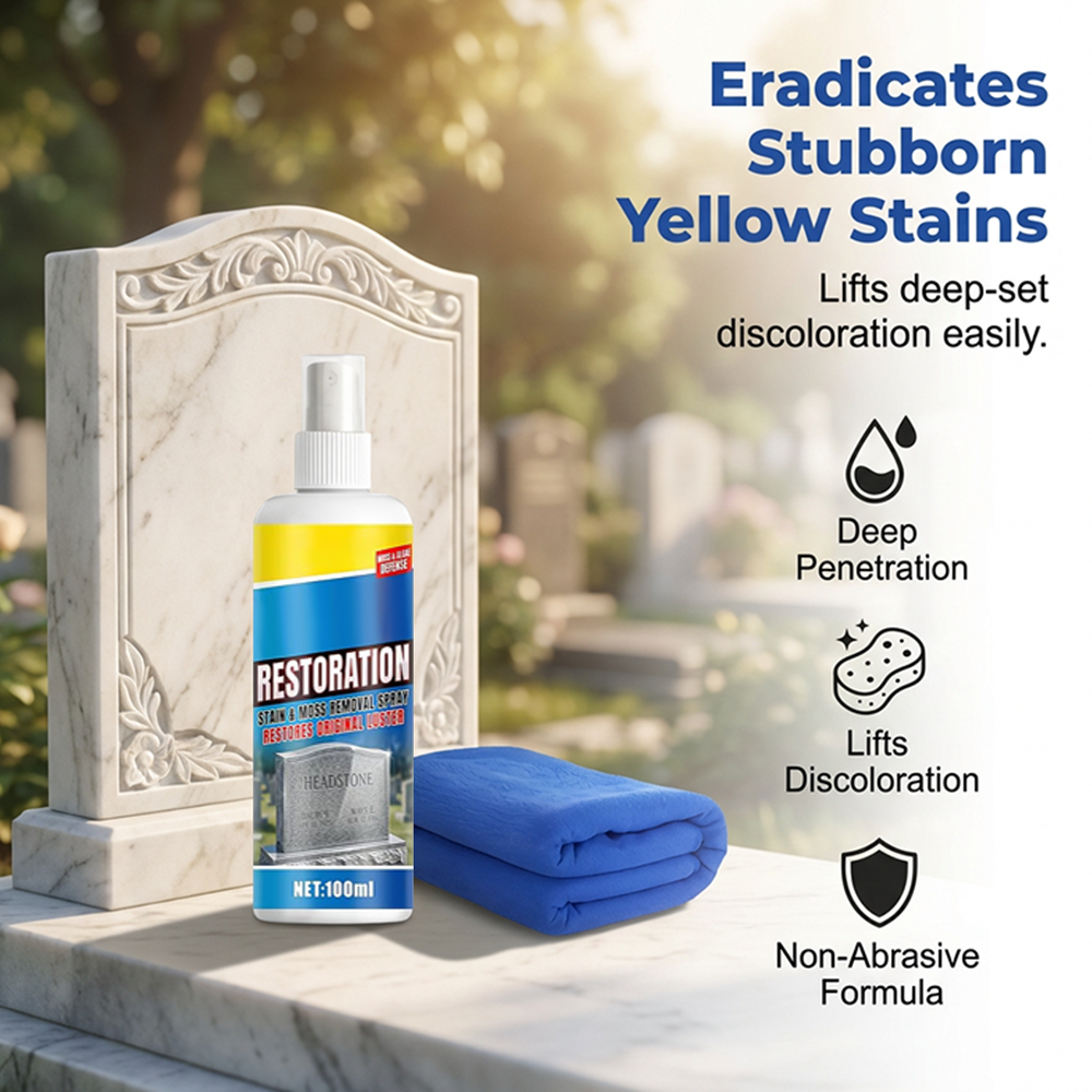 Hjmeta®-Headstone Cleaning & Restoration Spray – Remove Stains Instantly