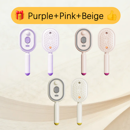 💖ProGlide™🇬🇧 Scalp Massager Comb 💆‍♀️ – Self-Cleaning 🧼, Tangle-Free ✂️ & Frizz-Control Hair Brush with Soothing Mist Spray 💨✨ | Perfect for Dry, Brittle Hair 💧🌟