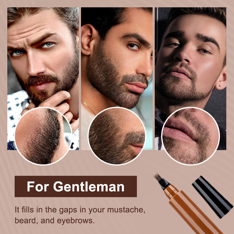 Hjmeta®🎁Buy 1 Get 1 Free🔥Waterproof Four-tip Beard and Eyebrow Pen✨
