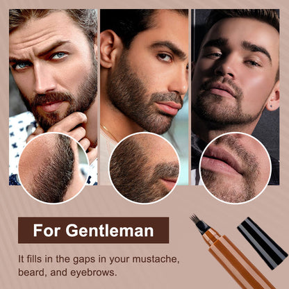 Hjmeta®🎁Buy 1 Get 1 Free🔥Waterproof Four-tip Beard and Eyebrow Pen✨