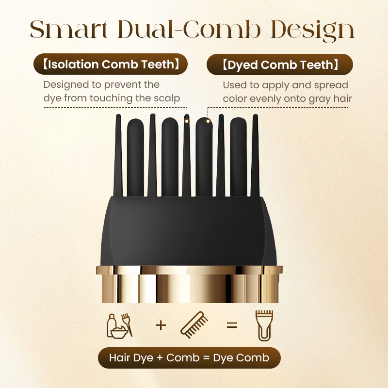 💖2-in-1 Convenient Hair Dye Comb For Gray Hair-Hjmeta®