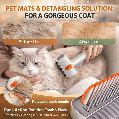 Hjmeta®🔥2026 SALE - 2-IN-1 Pet Self-Detangling & Grooming Comb