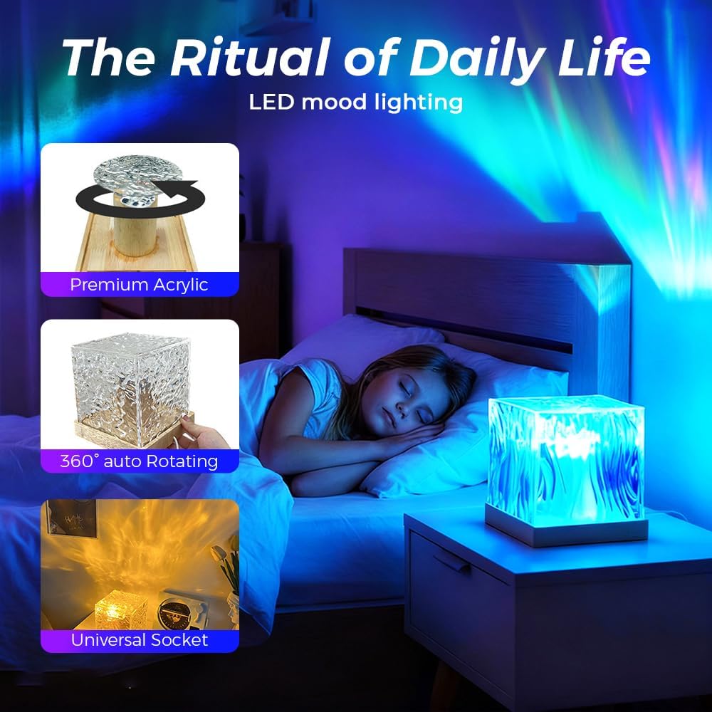 Hjmeta®Northern Dreamscape Projector, 2026 New16 Color Aurora Light Projector, Mood Lighting for Bedroom, Perfect Gifts for Teens, Aurora Lamp for Decoration
