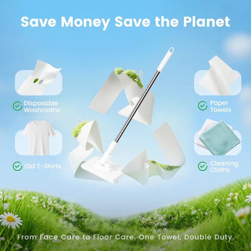 Hjmeta®🧹Disposable Dust Mop with 5 Reusable Cloths