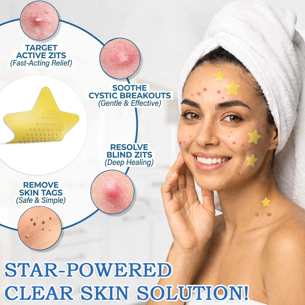 Devareon® 2-in-1 Microneedle & Hydrocolloid Star Patch 🌟 | Acne, Blackheads, Skin Tags & Raised Blemishes Remover 💫 | 6 Colors Pimple Patch for Face & Neck 🌸 | Invisible Star Zit Stickers ✨