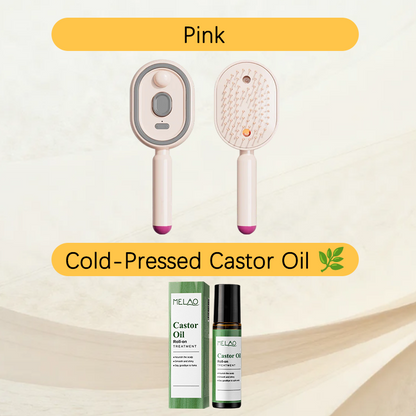 💖ProGlide™🇬🇧 Scalp Massager Comb 💆‍♀️ – Self-Cleaning 🧼, Tangle-Free ✂️ & Frizz-Control Hair Brush with Soothing Mist Spray 💨✨ | Perfect for Dry, Brittle Hair 💧🌟