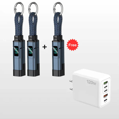 🔥Limited Time SALE 40% OFF🔥4-in-1 Digital Display Keychain Charging Cable