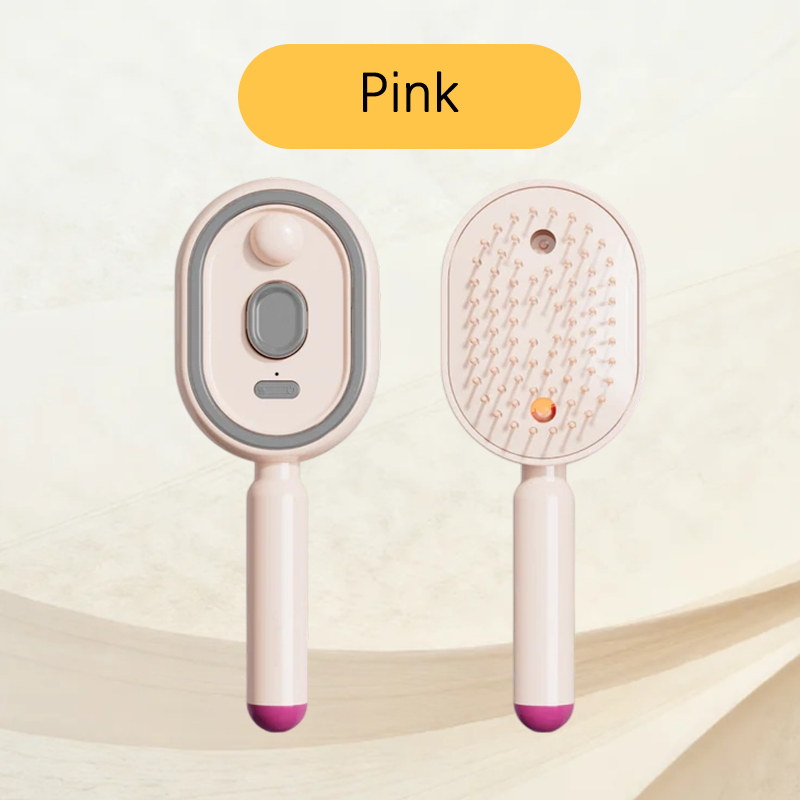 💖ProGlide™🇬🇧 Scalp Massager Comb 💆‍♀️ – Self-Cleaning 🧼, Tangle-Free ✂️ & Frizz-Control Hair Brush with Soothing Mist Spray 💨✨ | Perfect for Dry, Brittle Hair 💧🌟